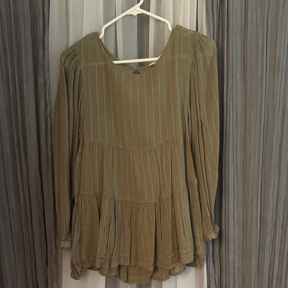 American Eagle Outfitters Khaki Blouse